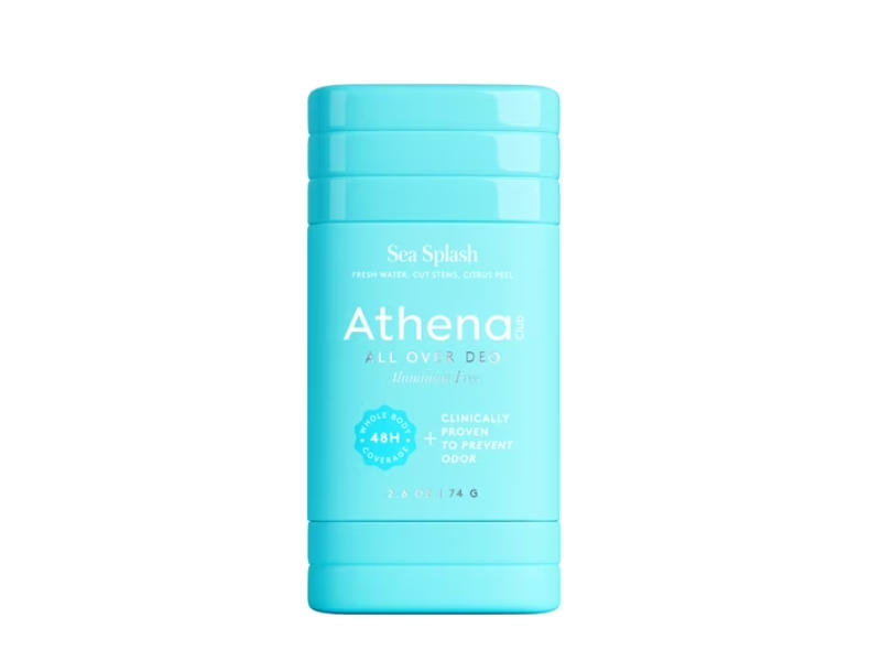 Athena Club All Over Deodorant, Sea Splash, 2.6 oz/74 g, Pack Of 2