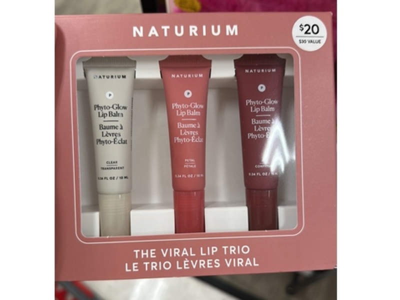 Naturium The Viral Lip Trio Set, Clear, Petal & Jam, 3.4 fl oz/10 mL