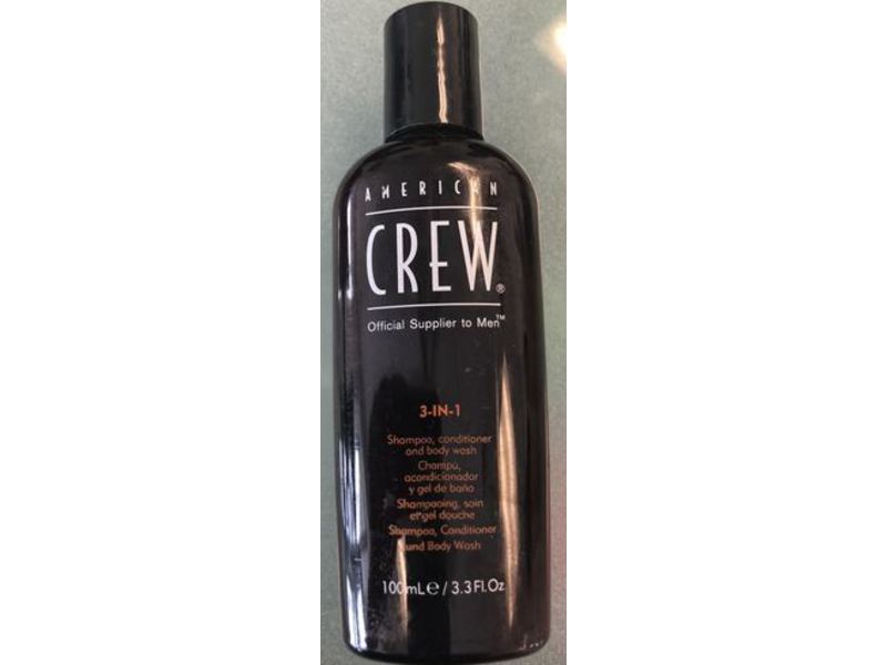 American Crew 3-In-1 Shampoo, Conditioner And Body Wash, 3.3 fl oz/100 mL