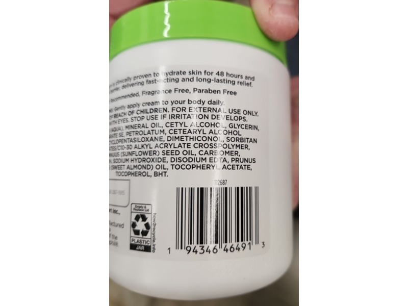 Equate Hydrating Moisturizing Cream, 10 oz/566 g