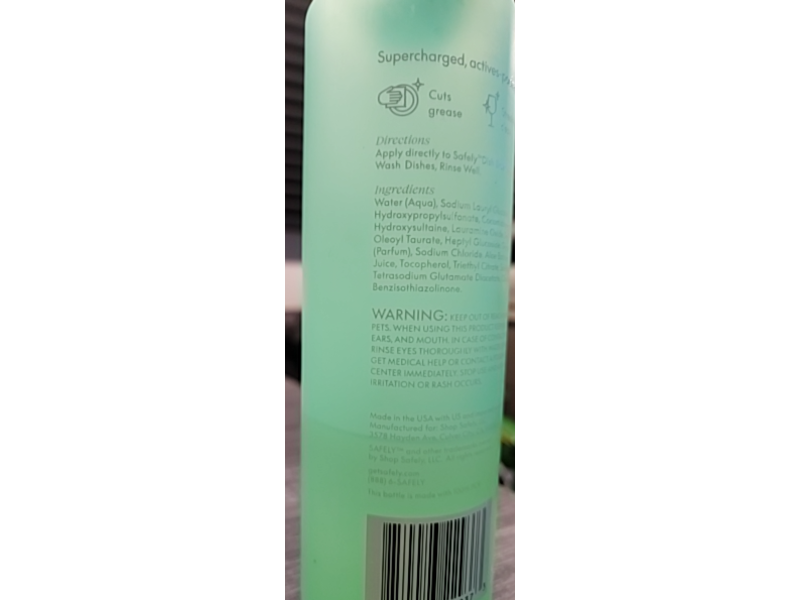 Safely Dish Soap, Rise, 16 fl oz/473 mL