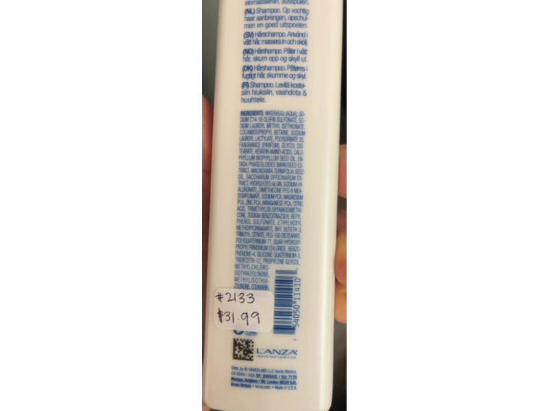 Lanza Healing Moisture Tamanu Cream Shampoo, 10.1 fl oz, 300 mL