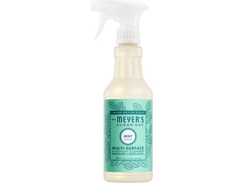 Mrs. Meyer's Clean Day Multi-Surface Everyday Cleaner, Mint Scent, 16 fl oz/473 mL.
