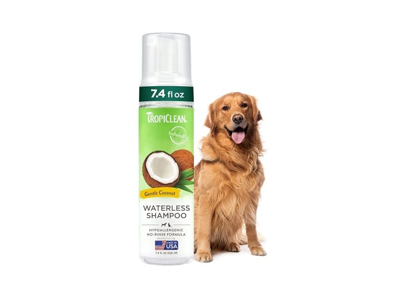 Tropiclean Waterless Shampoo, Gentle Coconut, 7.4 fl oz/220 mL