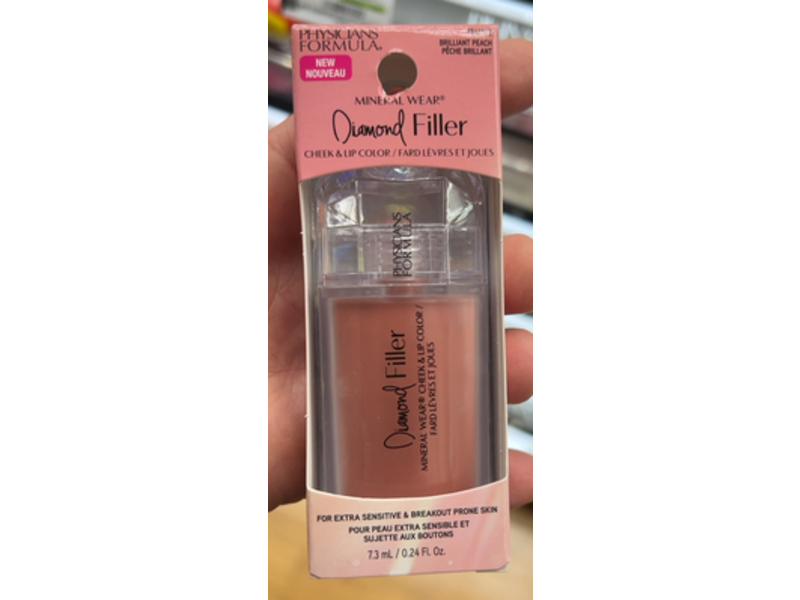Physicians Formula Diamond Filler Cheek & Lip Color, Brilliant Peach, 0.24 fl oz/7.3 mL