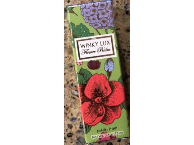 Winky Lux Lip Stain, Flower Balm, Blue Flower, 0.13 oz/3.6 g