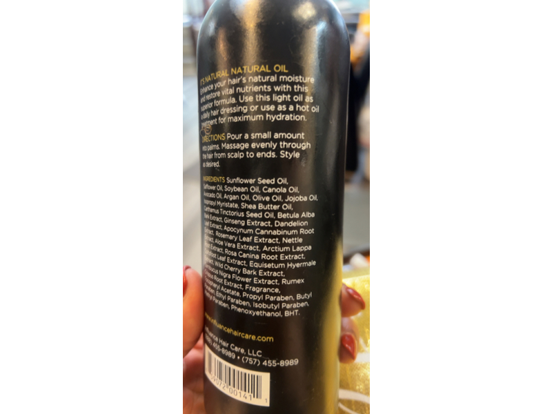 Influance Its Natural Natural Oil, 16 fl oz