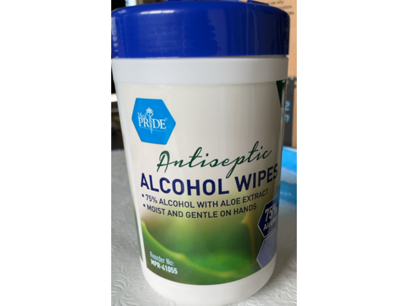 Med Pride Hand Wipes 75% Alcohol Wipes, 100 Count
