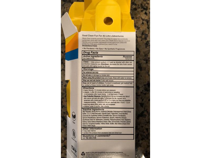 Bare Republic Mineral Sunscreen Stick, SPF 50, Vanilla Coco, 0.5 fl oz/14.2 g