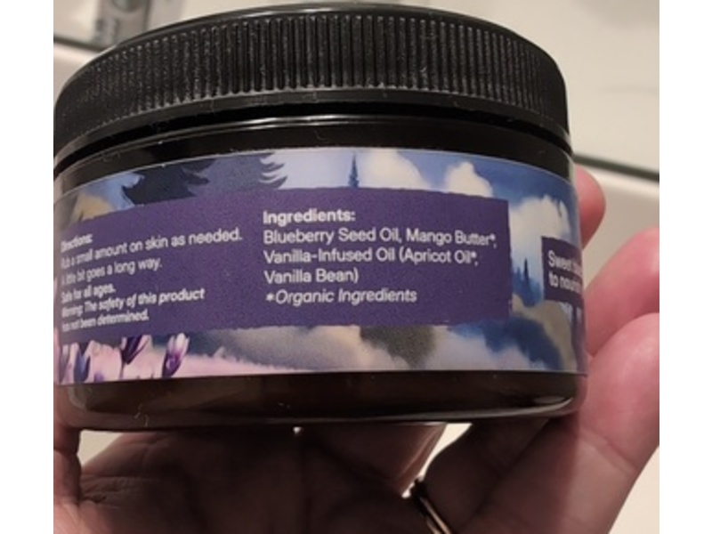 Earthley Wellness Whipped Body Butter, Blue Berry Vanilla, 4 oz/118 mL