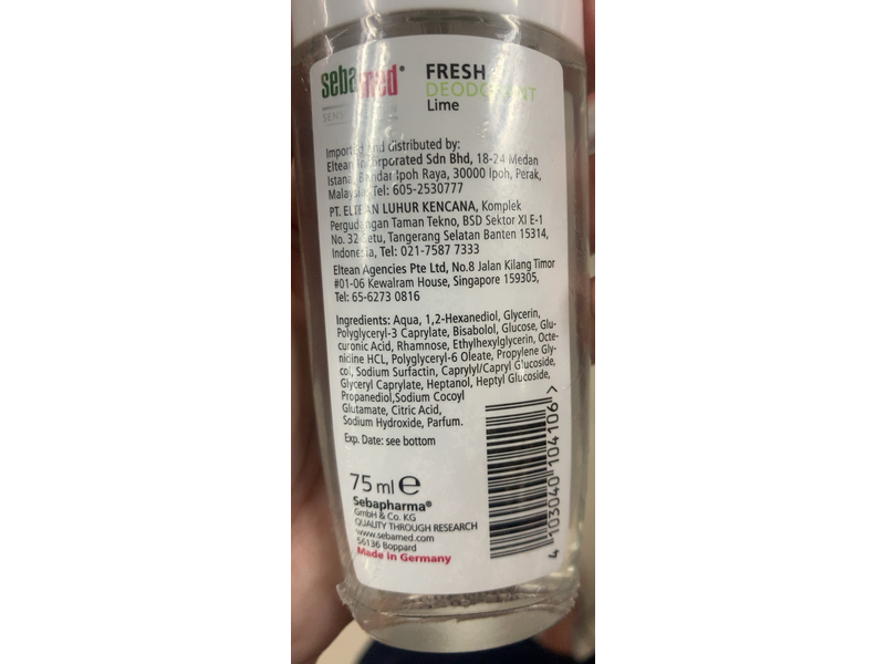 Sebamed Fresh Deodorant, Lime, 75 mL