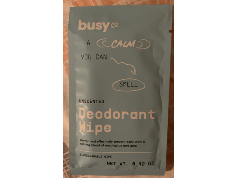 Busy Co A Calm You Can Deodorant Wipes, 0.42 oz