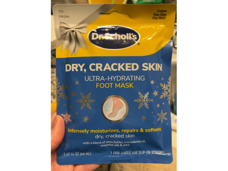 Dr.Scholl's Ultra-Hydrating Foot Mask, 1.49 fl oz/44 mL, 1 Pair, Pack Of 3