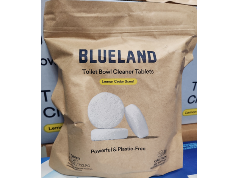 Blueland Toilet Bowl Cleaner Tablets, Lemon Cedar Scent, 25.5 oz/722.9 g, 30 Count