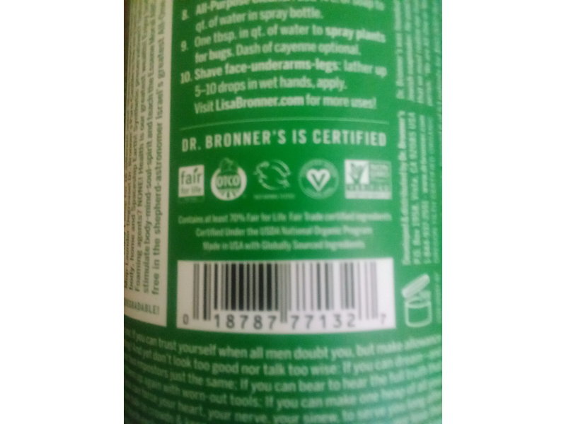 Dr. Bronner's 18-In-1Hemp Almond Pure Castile Soap, 946