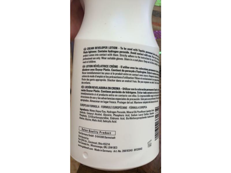 Goldwell System Developer Lotion, 30 Volume, 33.8 fl oz/1 L