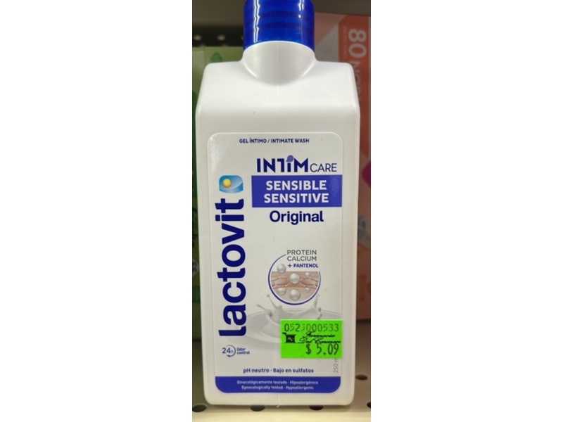 Lactovit Sensitive Intimate Wash, Original, 8.5 fl oz/250 mL