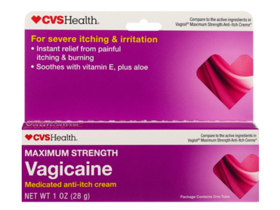 CVS Health Medicated Vagicaine Anti-Itch Cream, 1 oz/28 g