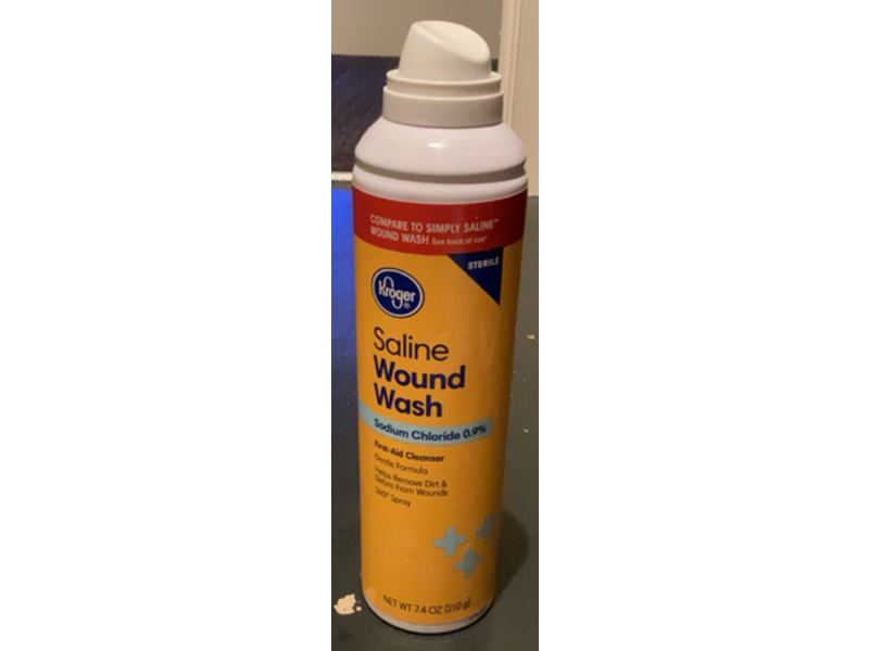 Kroger Saline Wound Wash, Sodium Chloride 0.9%, 7.4 oz/210 g