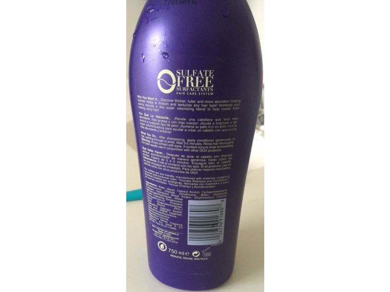 Ogx Thick & Full + Biotin & Collagen Conditioner, 25.4 fl oz/750 mL