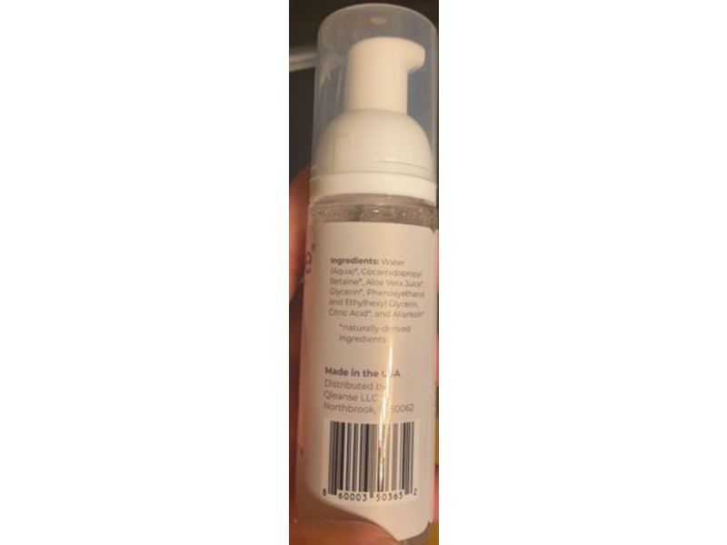 Qleanse Toilet Paper Foam Spray, 1.69 fl oz/50 mL