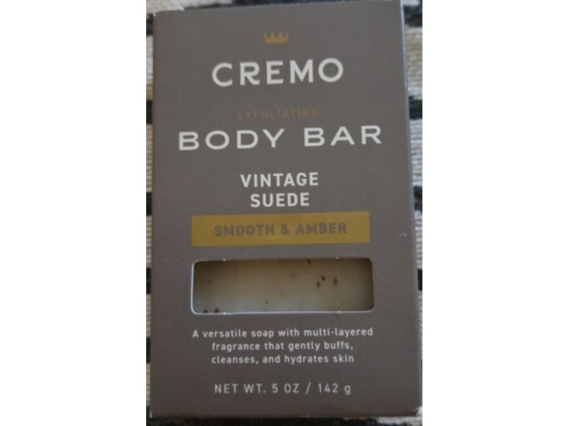 Cremo Exfoliating Body Bar, Vintage Suede, 5 oz/142 g