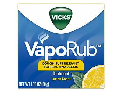 Vicks Vaporub Ointment, Lemon Scent, 1.76 oz/50 g