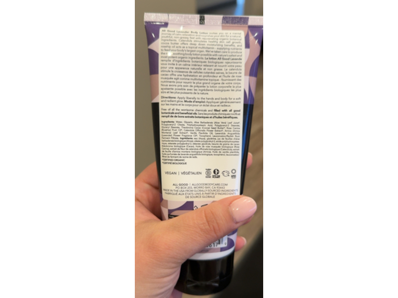 All Good Hand & Body Lotion, Lavender, 4 fl oz/177 mL