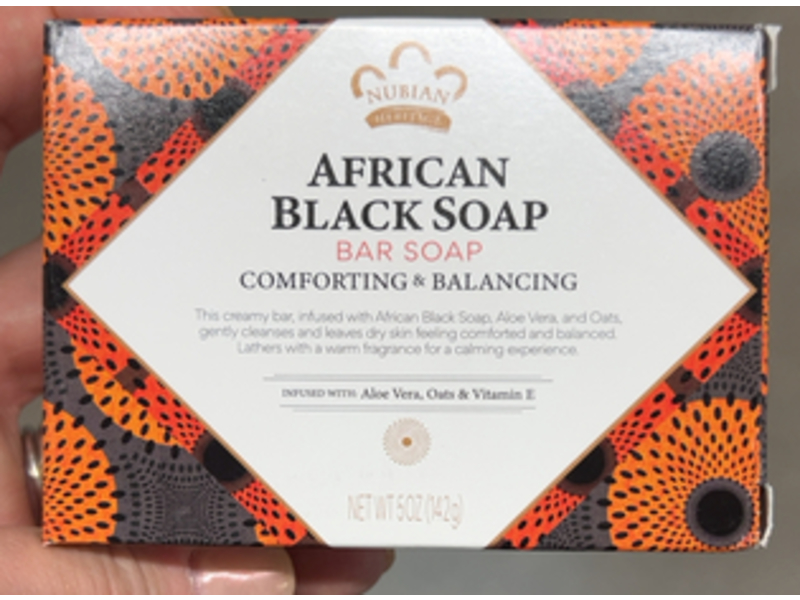 Nubian Heritage Bar Soap, African Black Conforting And Balancing, 5 fl oz/142 g