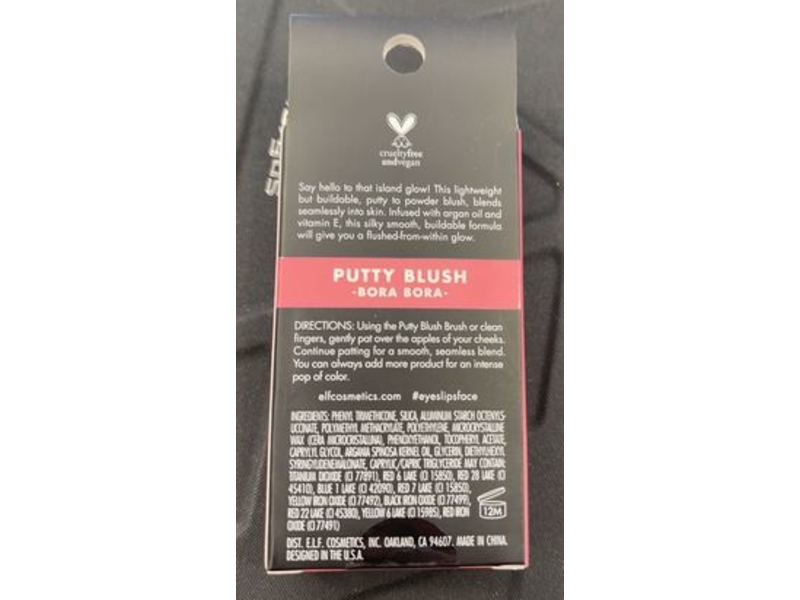 e.l.f. Cosmetics Putty Blush, Bora Bora, Argan Oil And Vitamin E, 0.35 oz/10 g