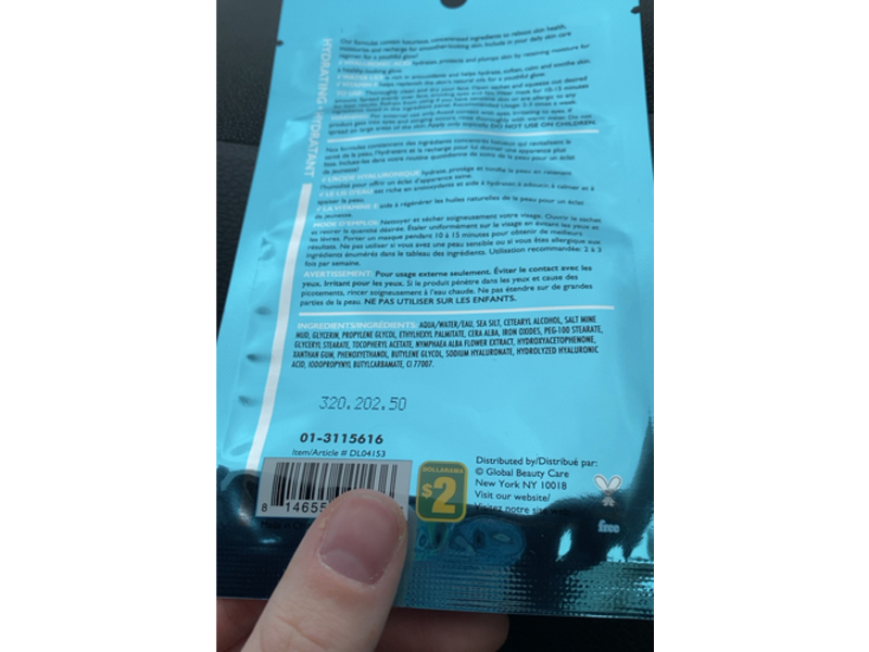 Spascriptions Hydrating Cream Mask with Hyaluronic Acid, Water Lily & Vitamin E, 0.33 fl oz/10 mL