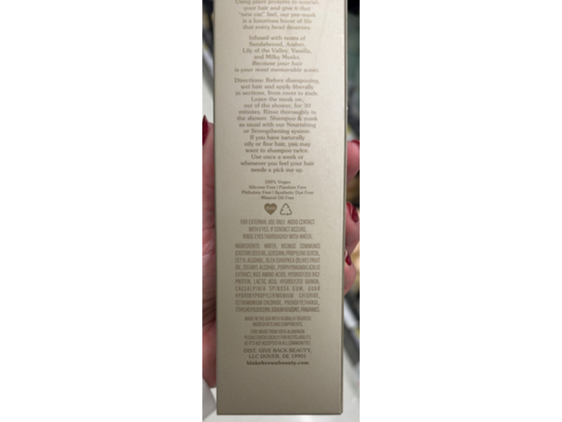 Blake Brown Milky Sandalwood Rich Reset Pre-Shampoo Mask, 5 fl oz/147 mL