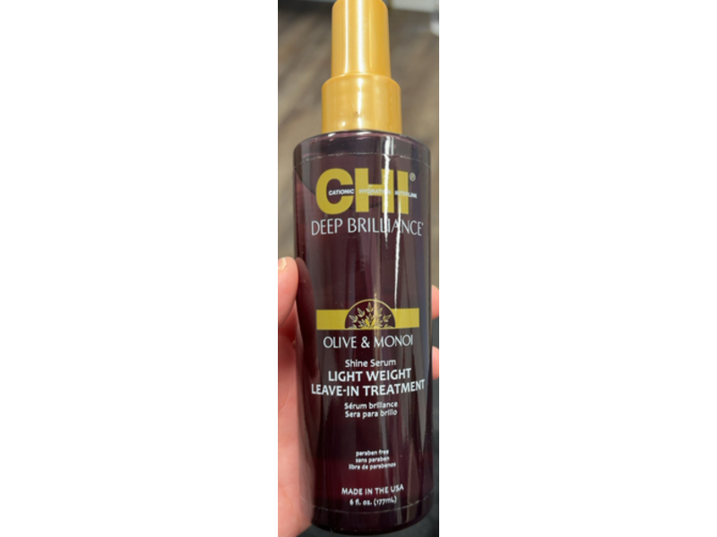 Chi Deep Brilliance Light Weight Leave - In Treatment Shine Serum, Olive & Monoi, 6 fl oz/177 mL