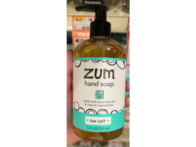 Zum Hand Soap, Sea Salt, 12 fl oz/354 mL, Pack Of 4