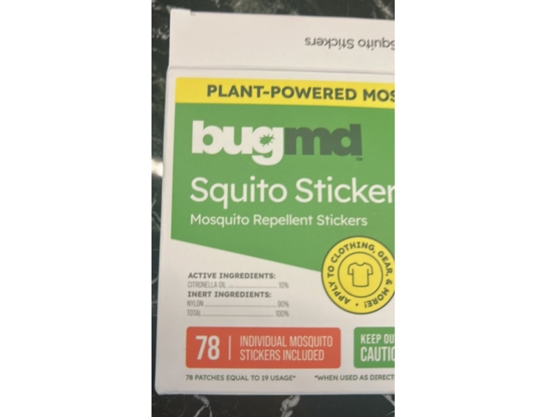 Bugmd Mosquito Repellent Stickers, 78 Count