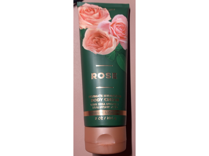 Bath & Body Works Rose Ultimate Hydration Body Cream, Shea Butter & Hyaluronic Acid, 8 oz/226 g