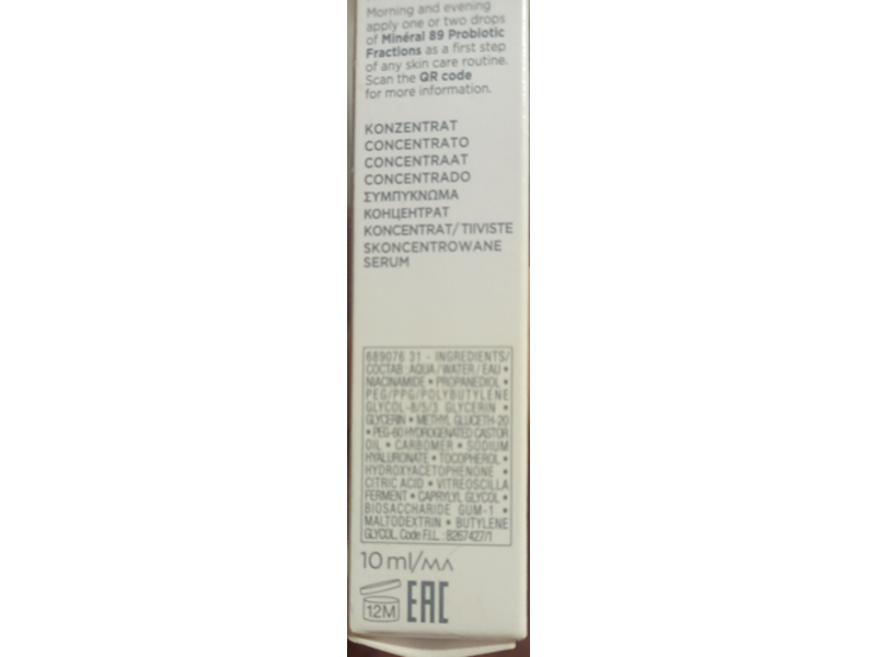 Vichy Laboratories Mineral 89 Probiotic Fractions Concentrate, 10 mL