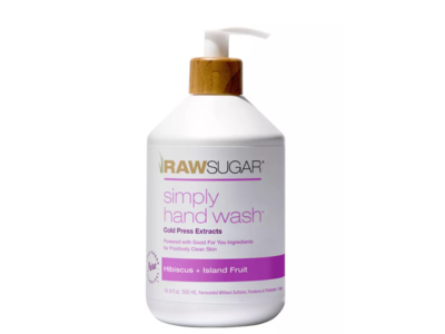 Raw Sugar Simply Hand Wash, Hibiscus + Island Fruit, 16.9 fl oz/500 mL
