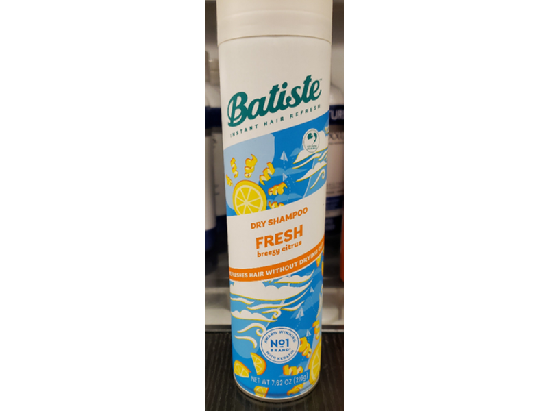 Batiste Dry Shampoo, Fresh Breezy Citrus, 7.62 oz/216 g