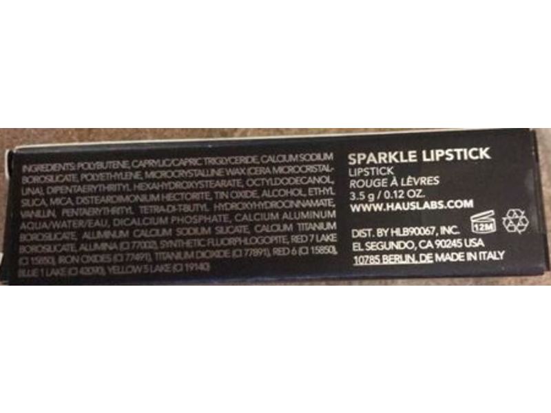 Haus Laboratories Sparkle Lipstick, Red, 0.12 oz/3.5 g