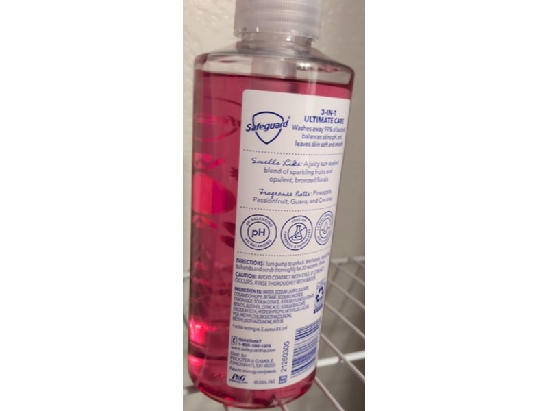 Safeguard Ultimate Care Hand Wash, Guava Pineapple, 15.5 fl oz/458 mL