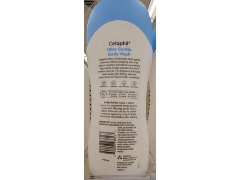 Cetaphil Ultra Gentle Body Wash, Dry to Normal, 16.9 fl oz (00 mL), Pack Of 3