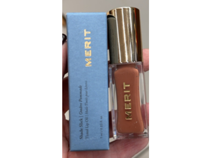 Merit Shade Slick Tinted Lip Oil, Taupe, 0.23 fl oz/7 mL