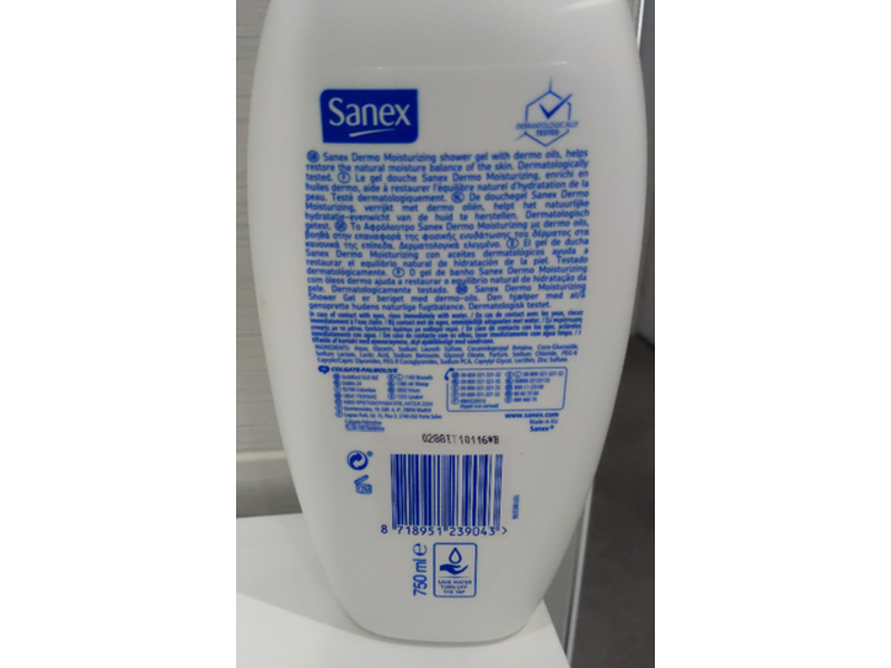 Sanex Dermo Moisturising Shower Gel, 750 mL