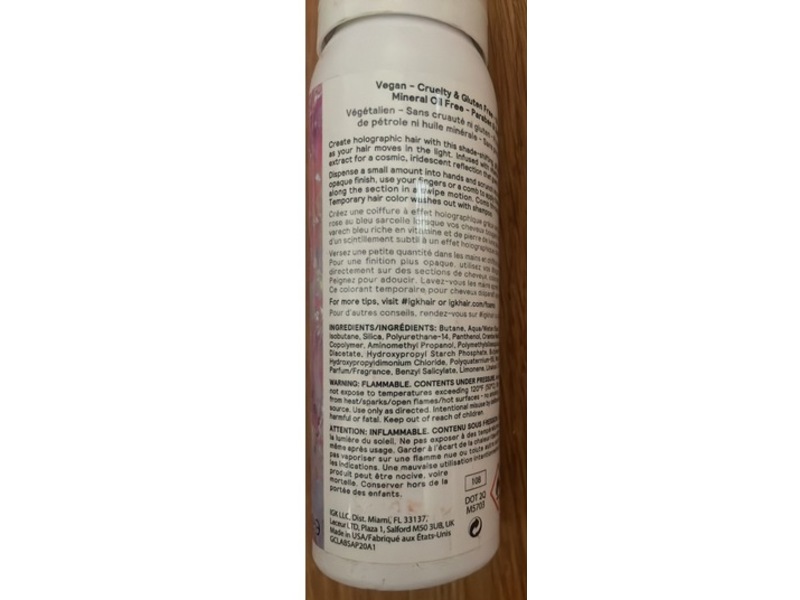 IGK Foamo Moon Rock, Holographic Hair Foam, 2 oz