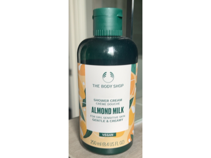 The Body Shop Gentle & Creamy Shower Cream, Almond Milk, 8.4 fl oz/250 mL