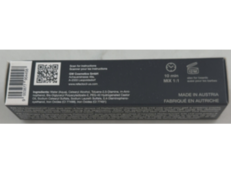 RefectoCil Cream Hair Dye, 1 Pure Black, 2 fl oz/15 mL