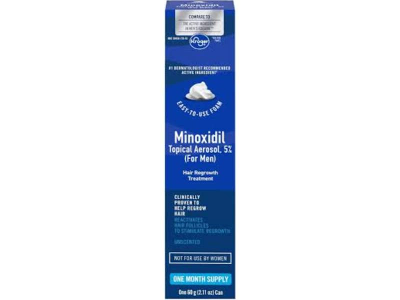 Kroger Minoxidil Topical Aerosol Hair Regrowth Treatment, 2.11 oz/60 g