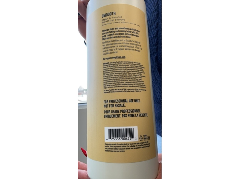 Ag Care Smooth Sulfate Free Shampoo, Argan And Coconut, 1500 mL