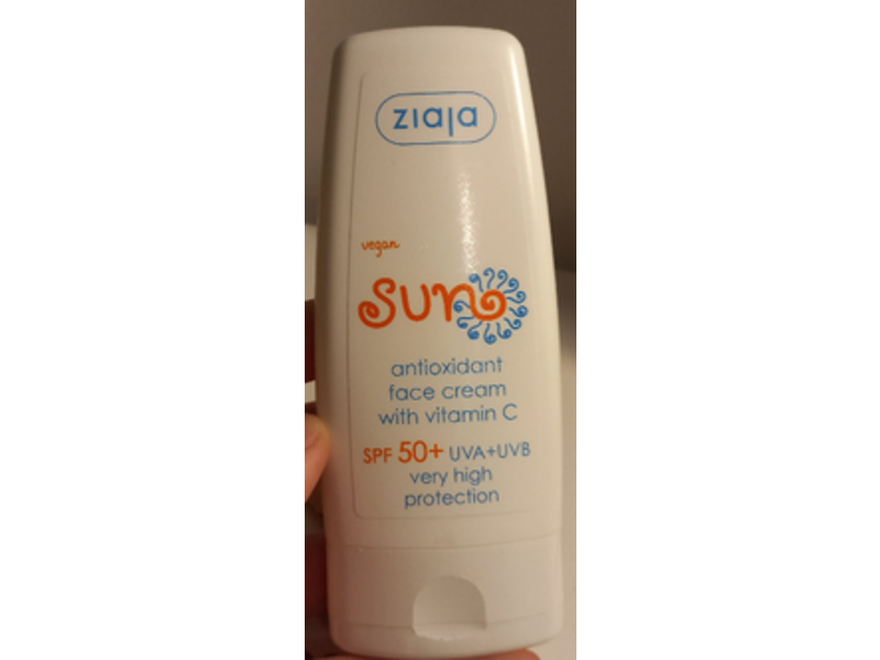 Ziaja Sun Antioxidant Face Cream, Vitamin C, SPF 50+, 1.7 fl oz/50 mL